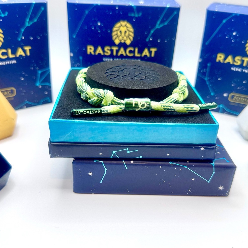 Rastaclat Original Hand Braided Zodiac (CAPRICORN) Adjustable Bracelet NIB! 🐐💚 💫